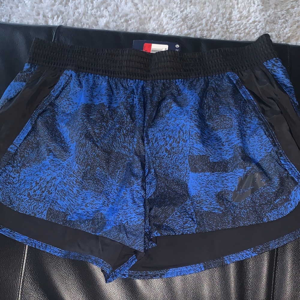 NWT Nike Blue and Black Athletic Shorts